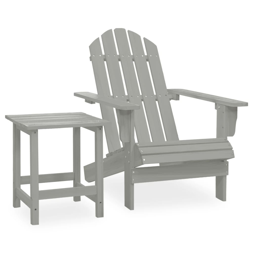 Tuinstoel Adirondack Met Tafel Massief Vurenhout