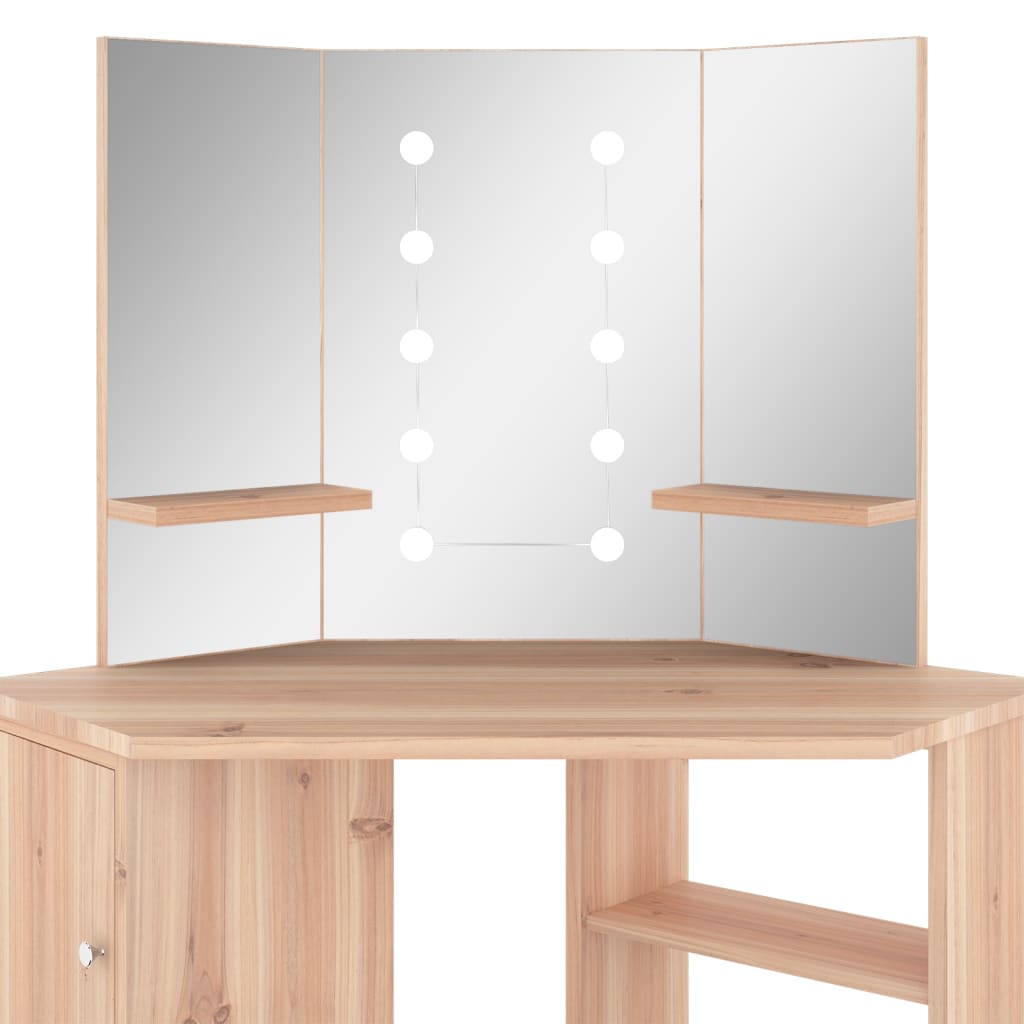 Hoekkaptafel Met Led 111X54X141,5 Cm Kleurig