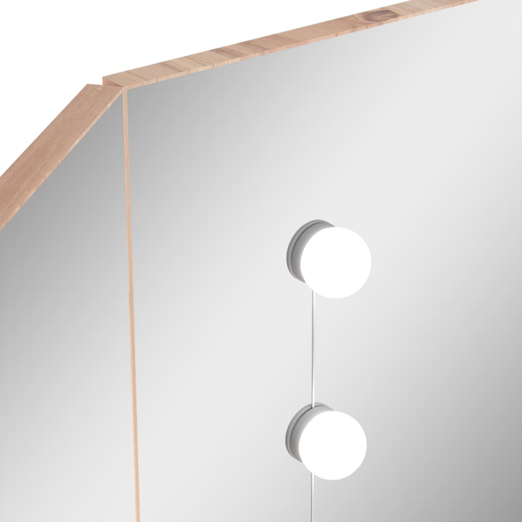 Hoekkaptafel Met Led 111X54X141,5 Cm Kleurig