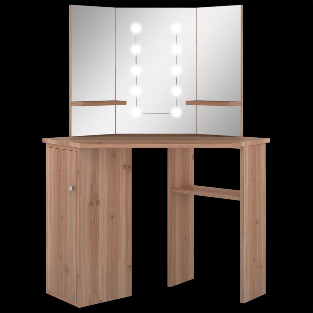 Hoekkaptafel Met Led 111X54X141,5 Cm Kleurig