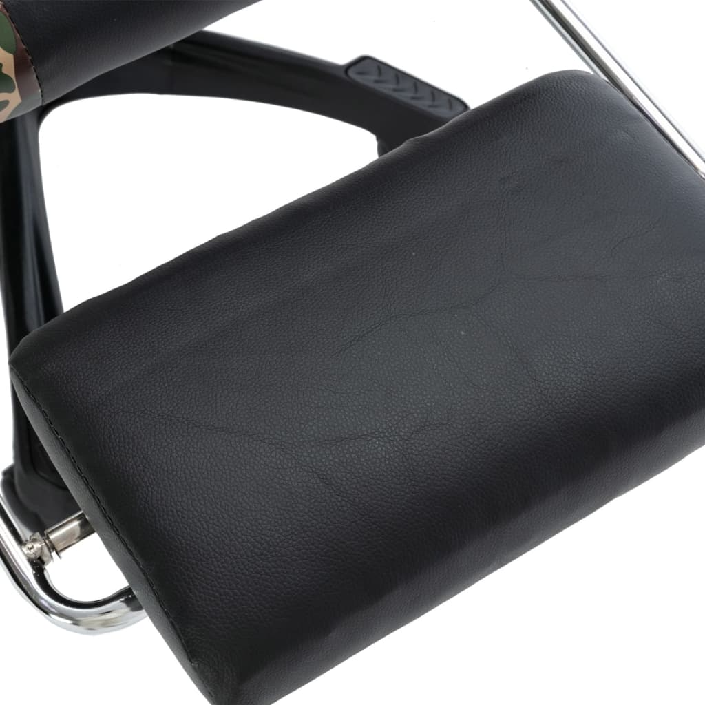 Racestoel Kunstleer Zwart En Camouflage