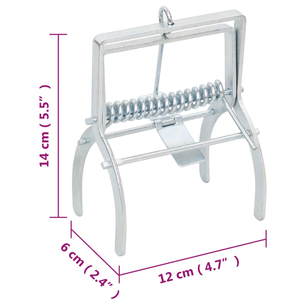 Mollenvallen Gegalvaniseerd Staal Zilverkleurig