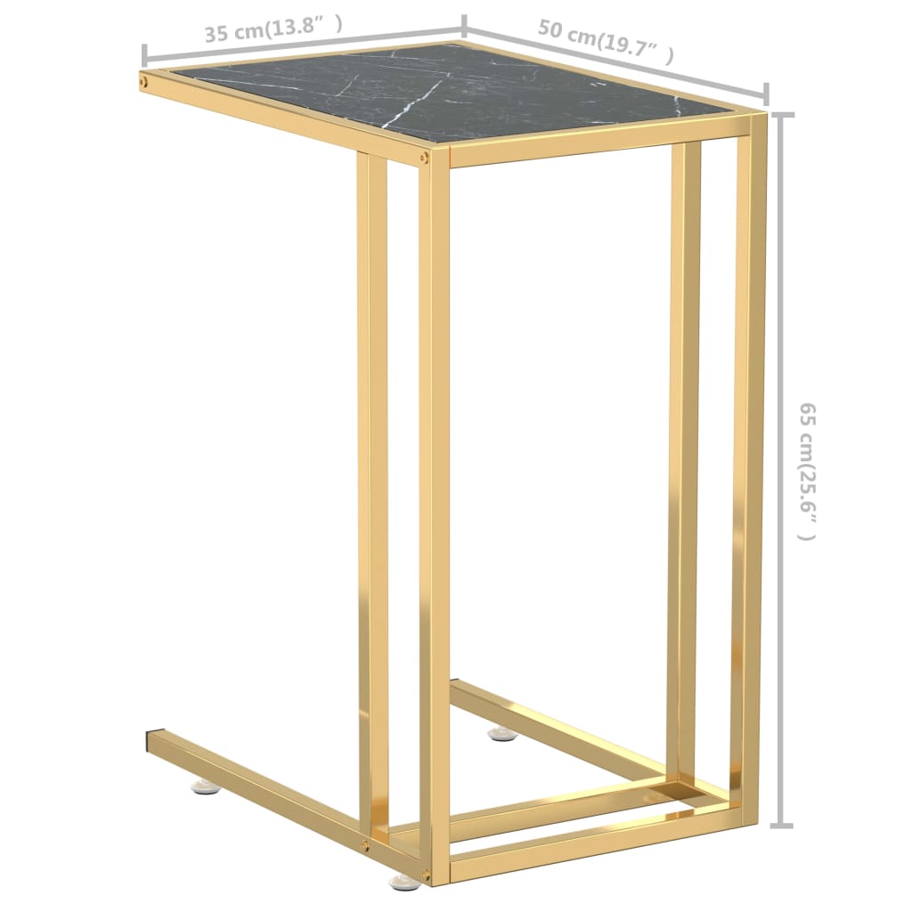 Computer Bijzettafel 50X35X65 Cm Gehard Glas Kleurig