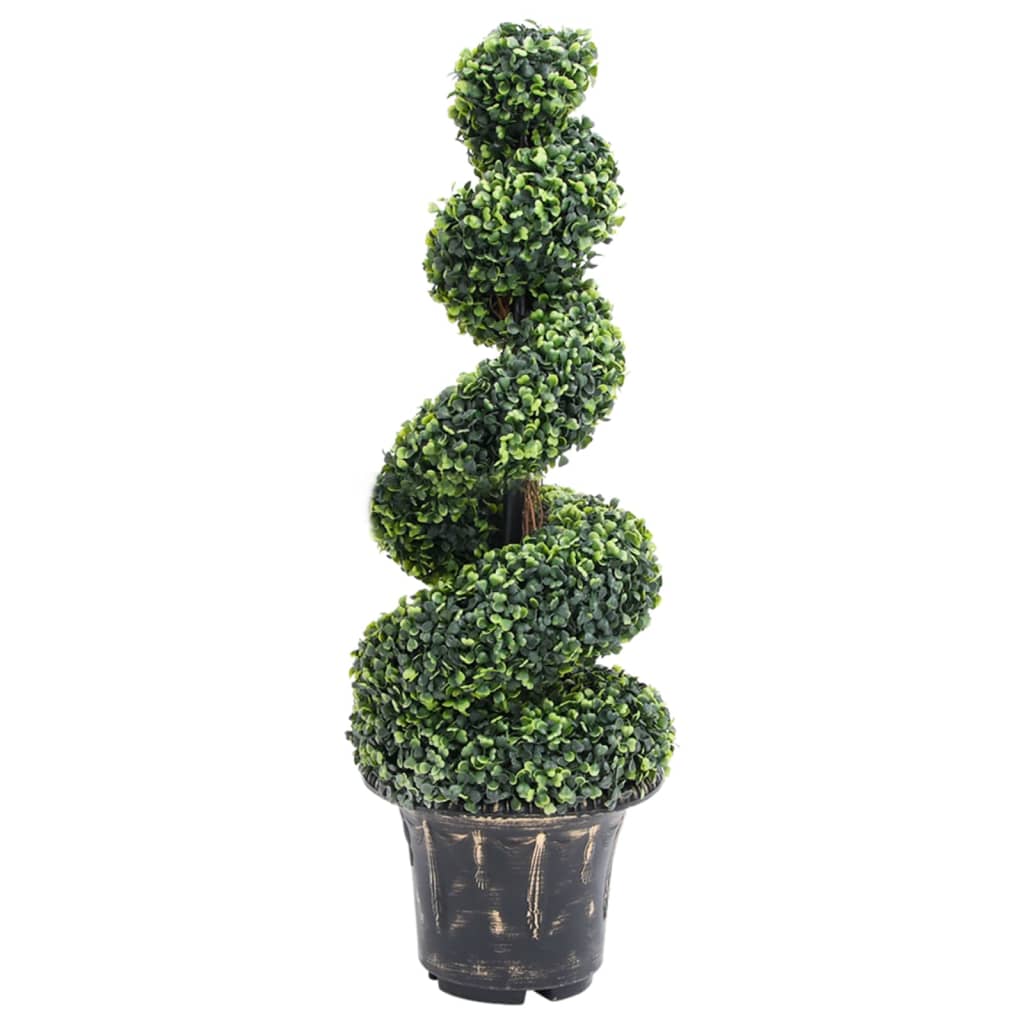 Kunstplant Met Pot Buxus Spiraal 89 Cm Groen