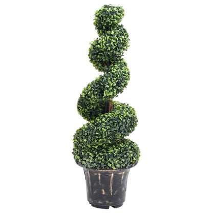 Kunstplant Met Pot Buxus Spiraal 89 Cm Groen