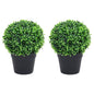 Kunstplanten Met Pot Buxus Bolvorming 32 Cm Groen