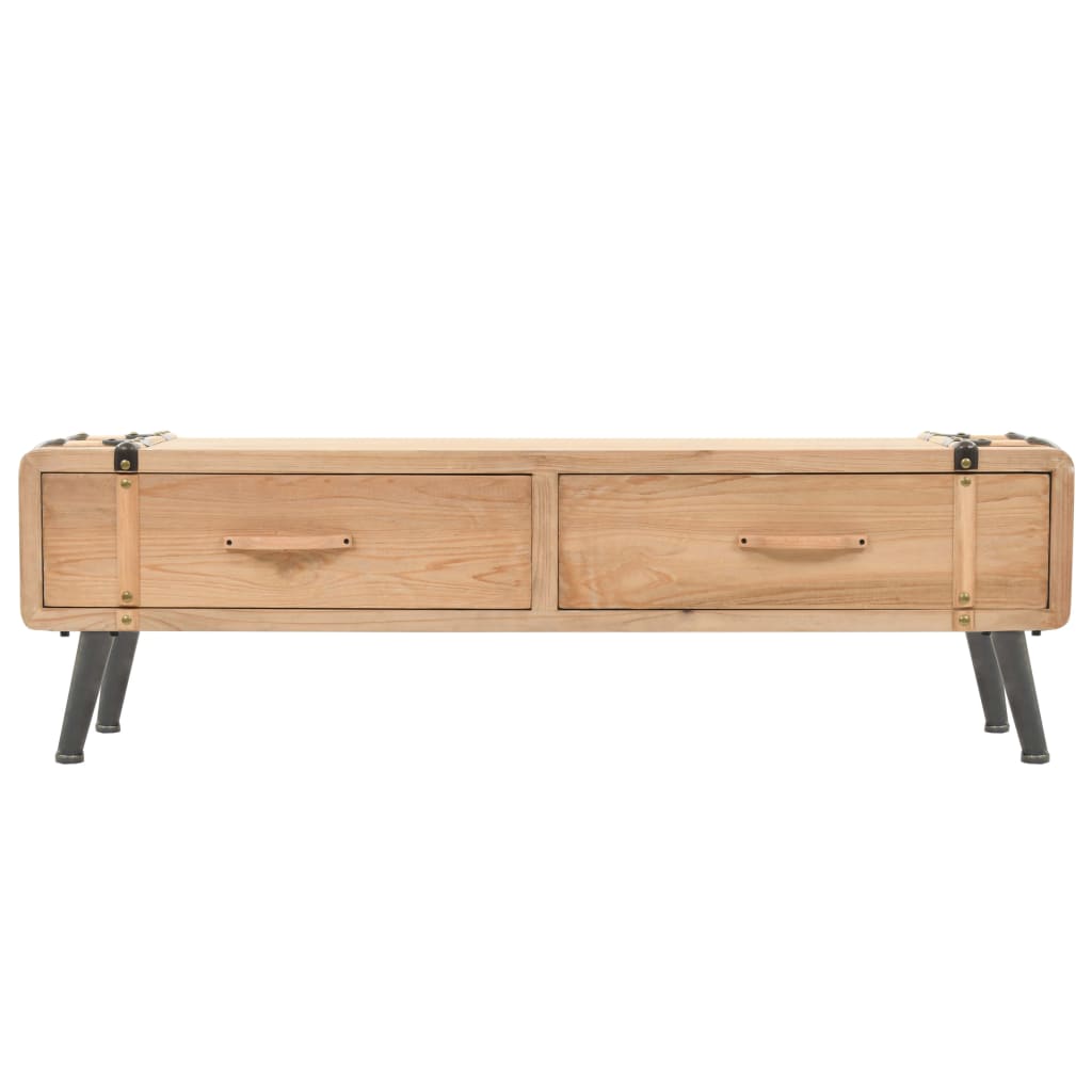 Tv-Meubel 110X33X35 Cm Massief Vurenhout