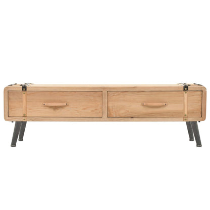 Tv-Meubel 110X33X35 Cm Massief Vurenhout