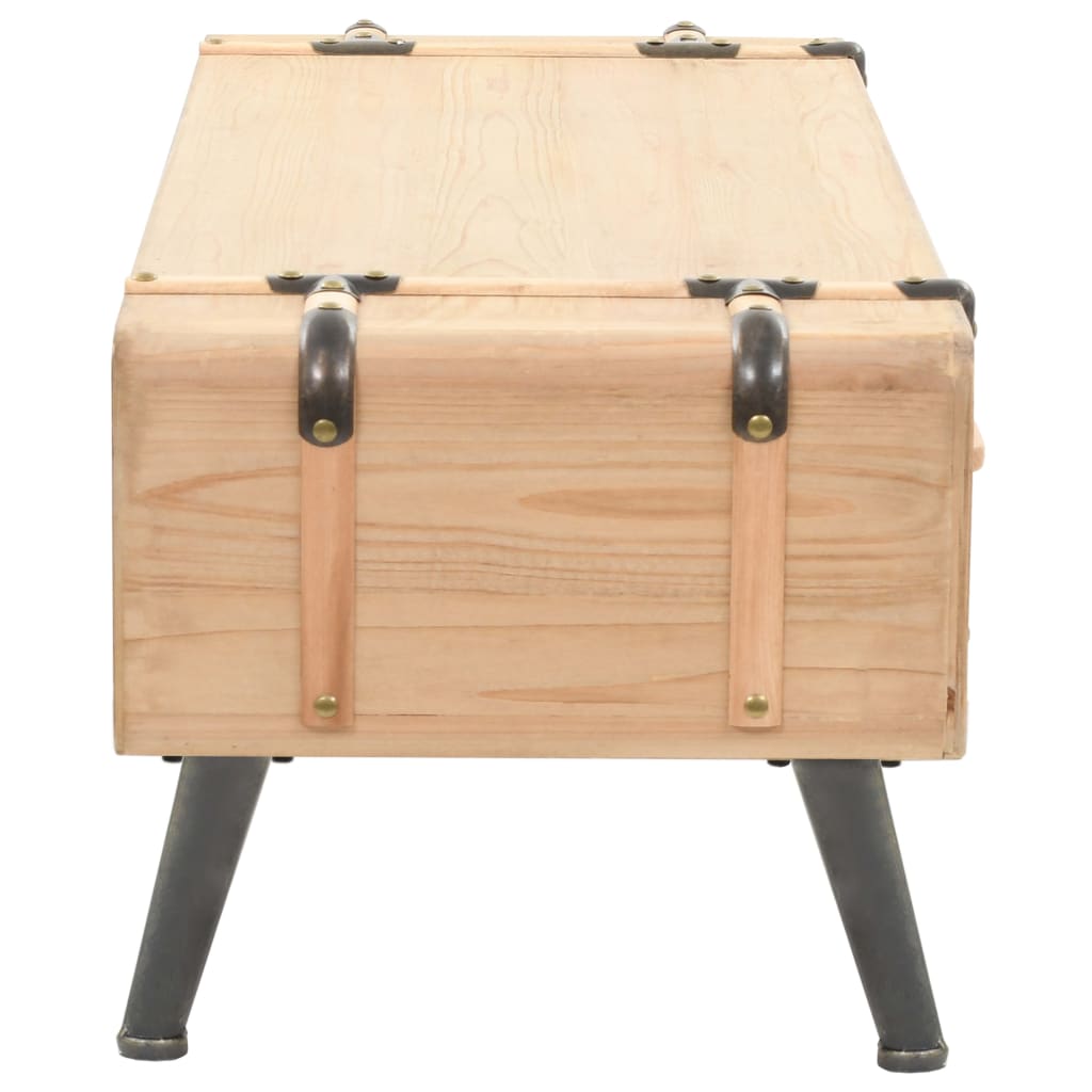 Tv-Meubel 110X33X35 Cm Massief Vurenhout