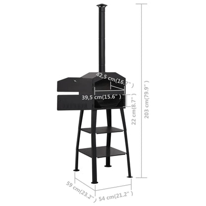 Pizzaoven Houtskool Met 2 Vuurkleistenen