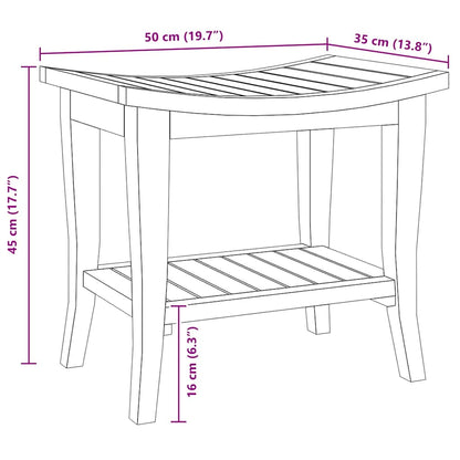 Badkamertafel 50X35X45 Cm Massief Teakhout