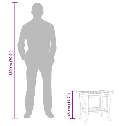 Badkamertafel 50X35X45 Cm Massief Teakhout