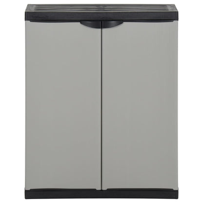Tuinafvalkast 68X40X85 Cm Polypropeen Grijs En Zwart