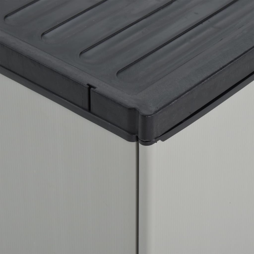 Tuinafvalkast 68X40X85 Cm Polypropeen Grijs En Zwart