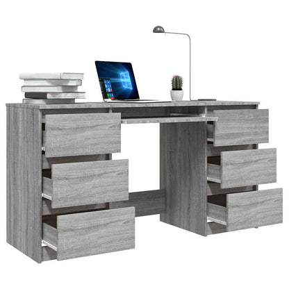 Bureau 140X50X77 Cm Bewerkt Hout Eikenkleurig
