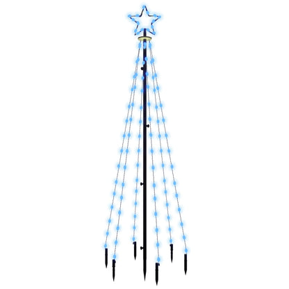 Kerstboom Met Grondpin 108 Led's 180 Cm Blauw