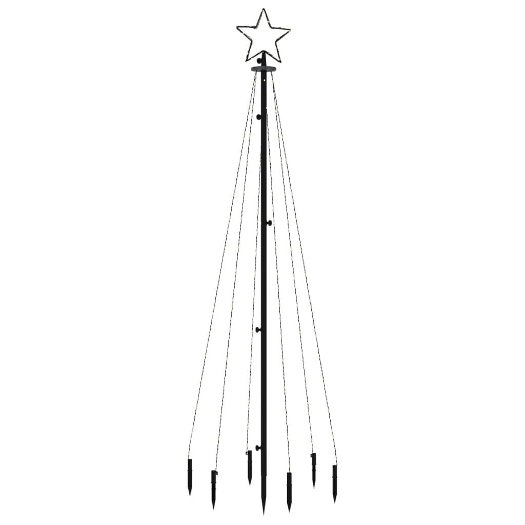Kerstboom Met Grondpin 108 Led's 180 Cm Blauw