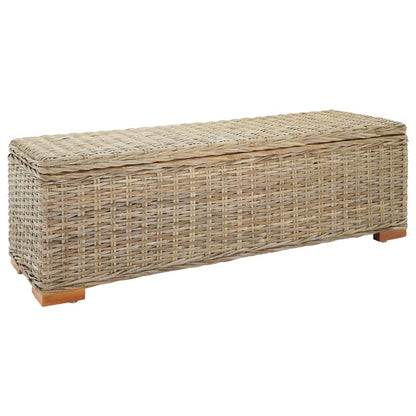 Opbergbox 110 Cm Natuurlijk Kubu Rattan En Mahoniehout
