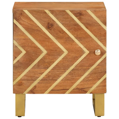 Nachtkastjes Massief Mangohout Bruin En Zwart