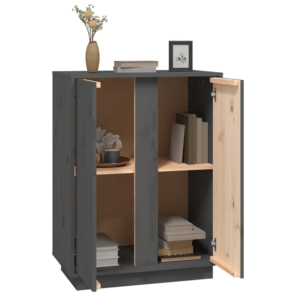 Dressoir 60X35X80 Cm Massief Grenenhout