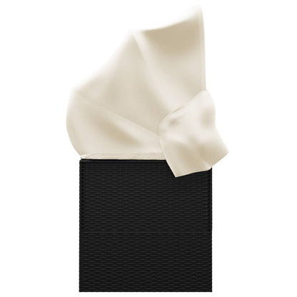 Loungebed Met Luifel En Kussens Poly Rattan