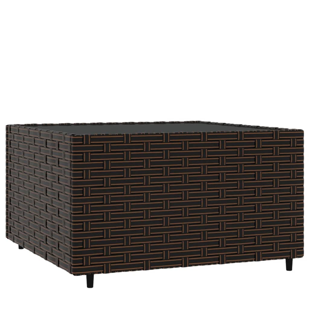 Salontafel Tuin Vierkant 50X50X30 Cm Poly Rattan