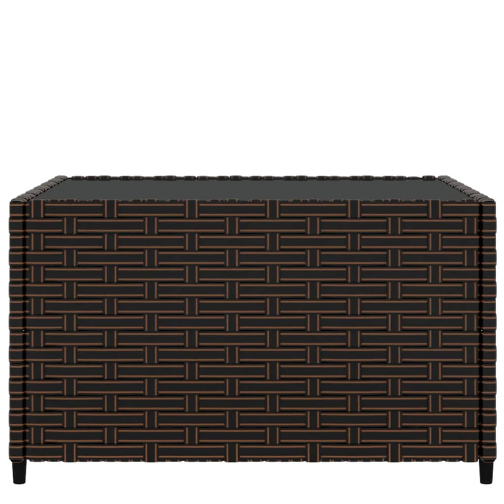 Salontafel Tuin Vierkant 50X50X30 Cm Poly Rattan