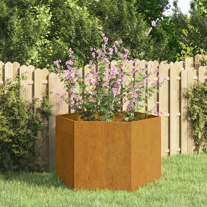 Plantenbak Zeshoek Staal Antracietkleurig