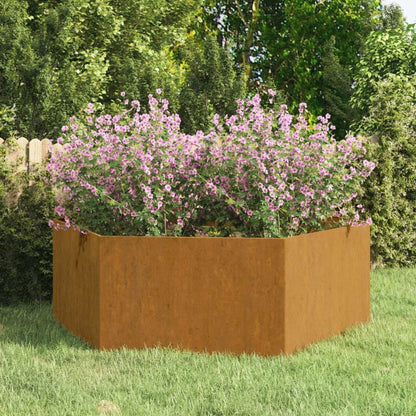 Plantenbak Zeshoek Staal Antracietkleurig