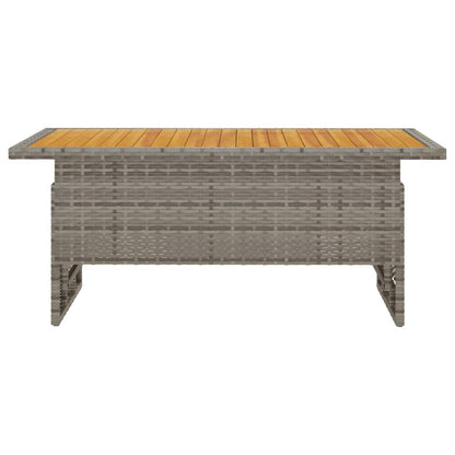 Tuintafel 100X50X43/63 Cm Acaciahout En Poly Rattan