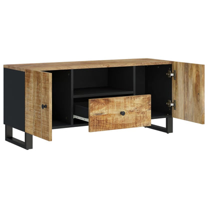 Tv-Meubel 105X33,5X46 Cm Massief Mangohout En Bewerkt Hout