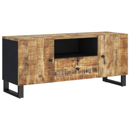 Tv-Meubel 105X33,5X46 Cm Massief Mangohout En Bewerkt Hout