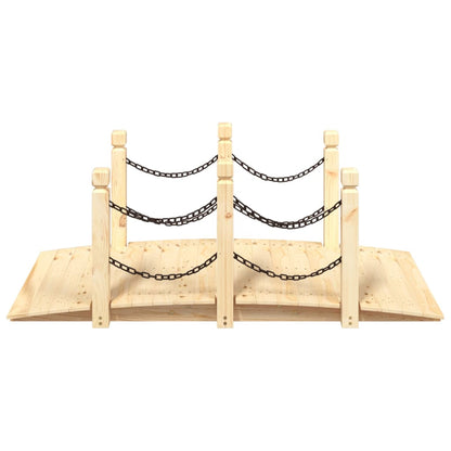 Tuinbrug Met Kettingrails 150X67X56 Cm Massief Vurenhout