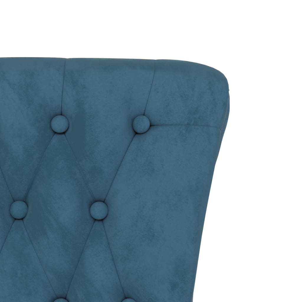 Stoel Hoge Rugleuning Met Knopen Fluweel
