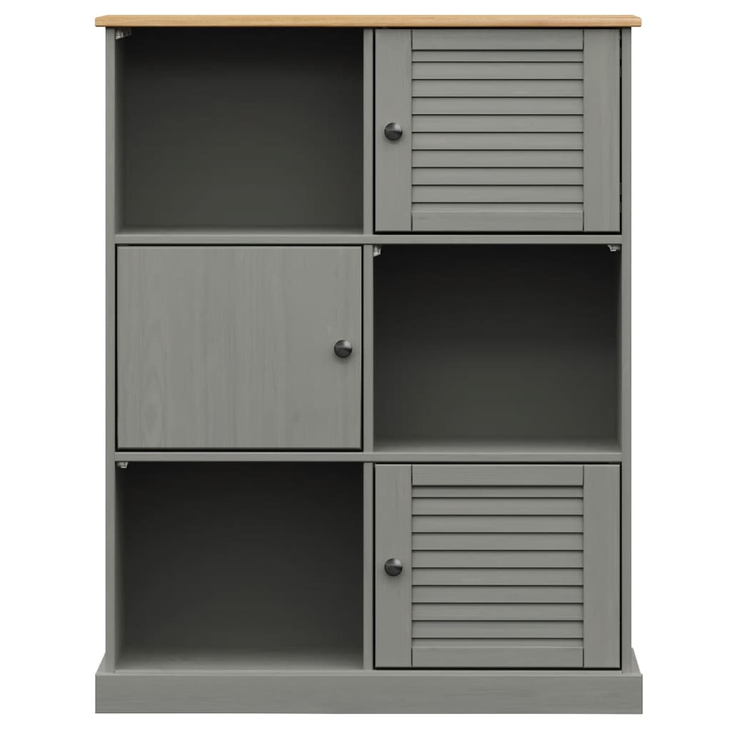 Boekenkast Vigo 90X35X114,5 Cm Massief Grenenhout