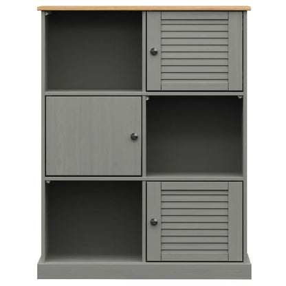 Boekenkast Vigo 90X35X114,5 Cm Massief Grenenhout