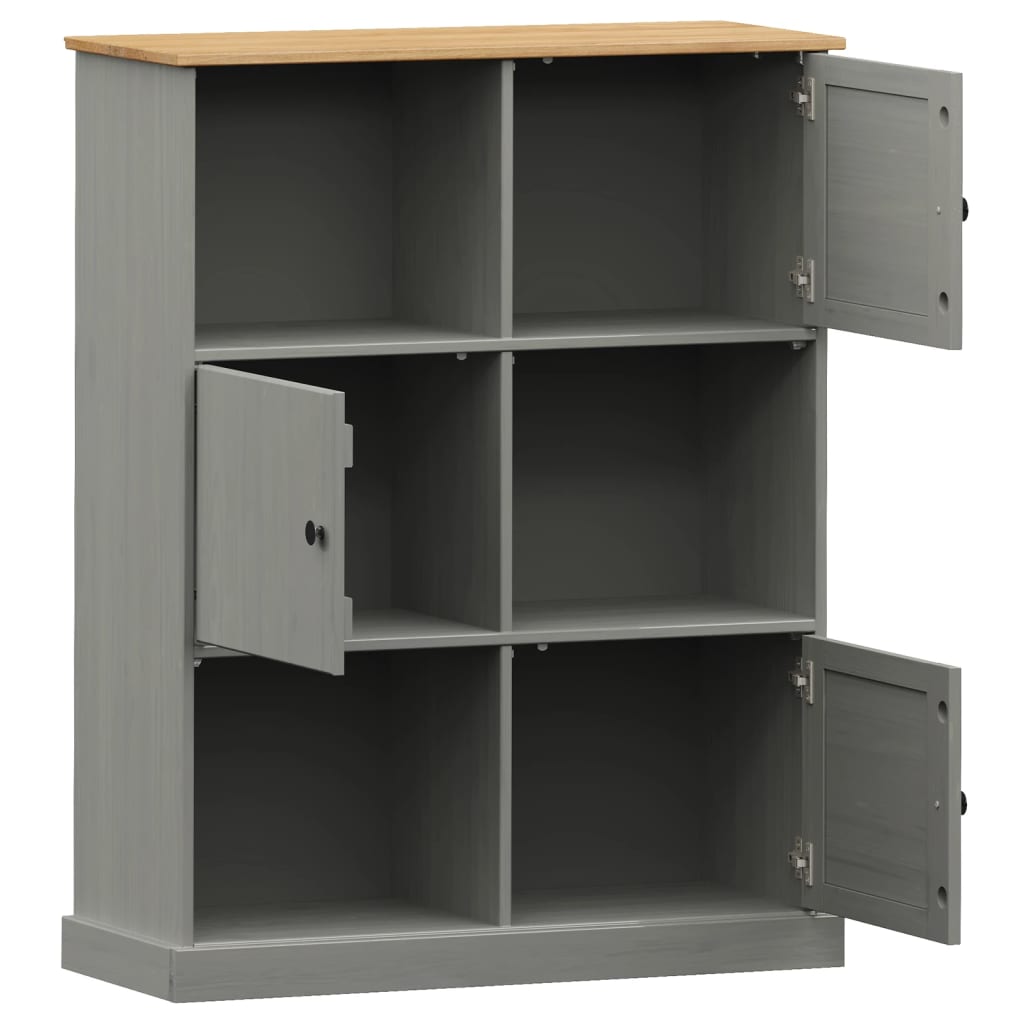 Boekenkast Vigo 90X35X114,5 Cm Massief Grenenhout