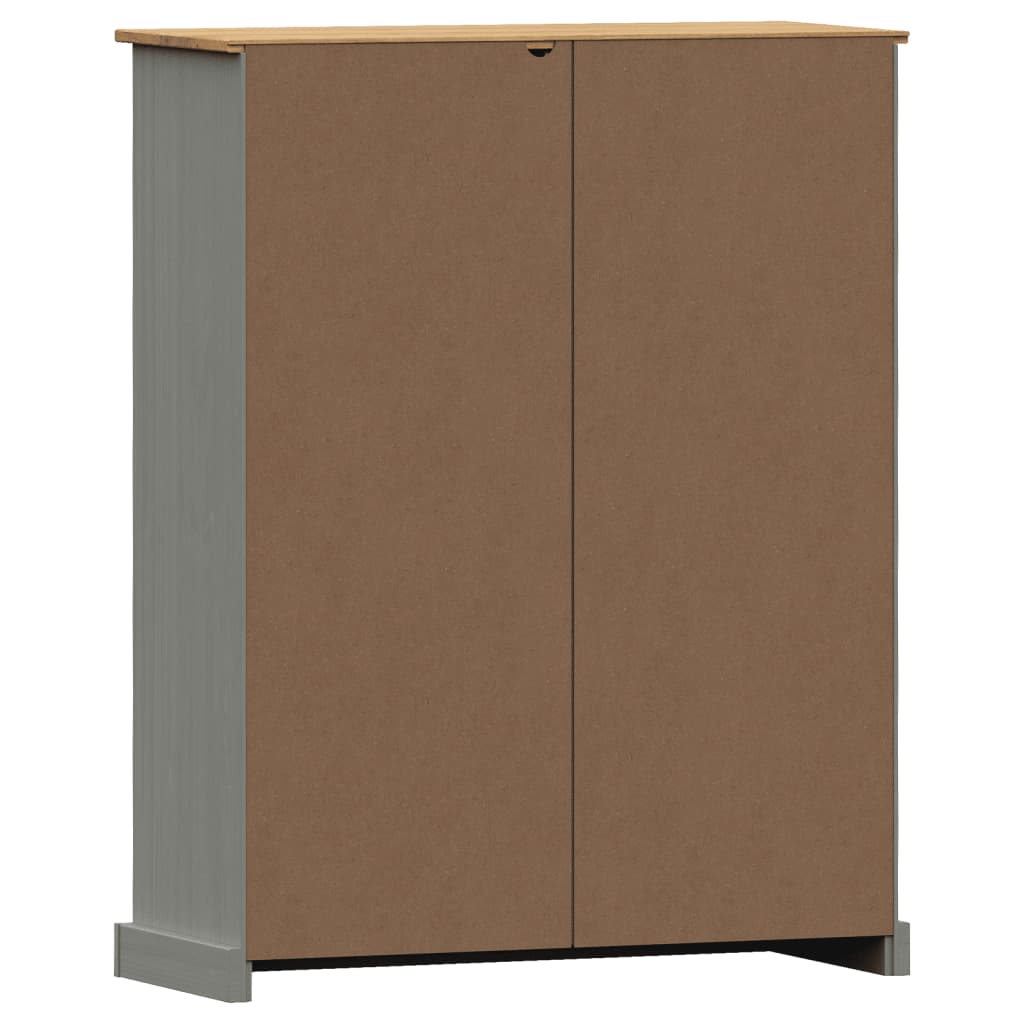 Boekenkast Vigo 90X35X114,5 Cm Massief Grenenhout