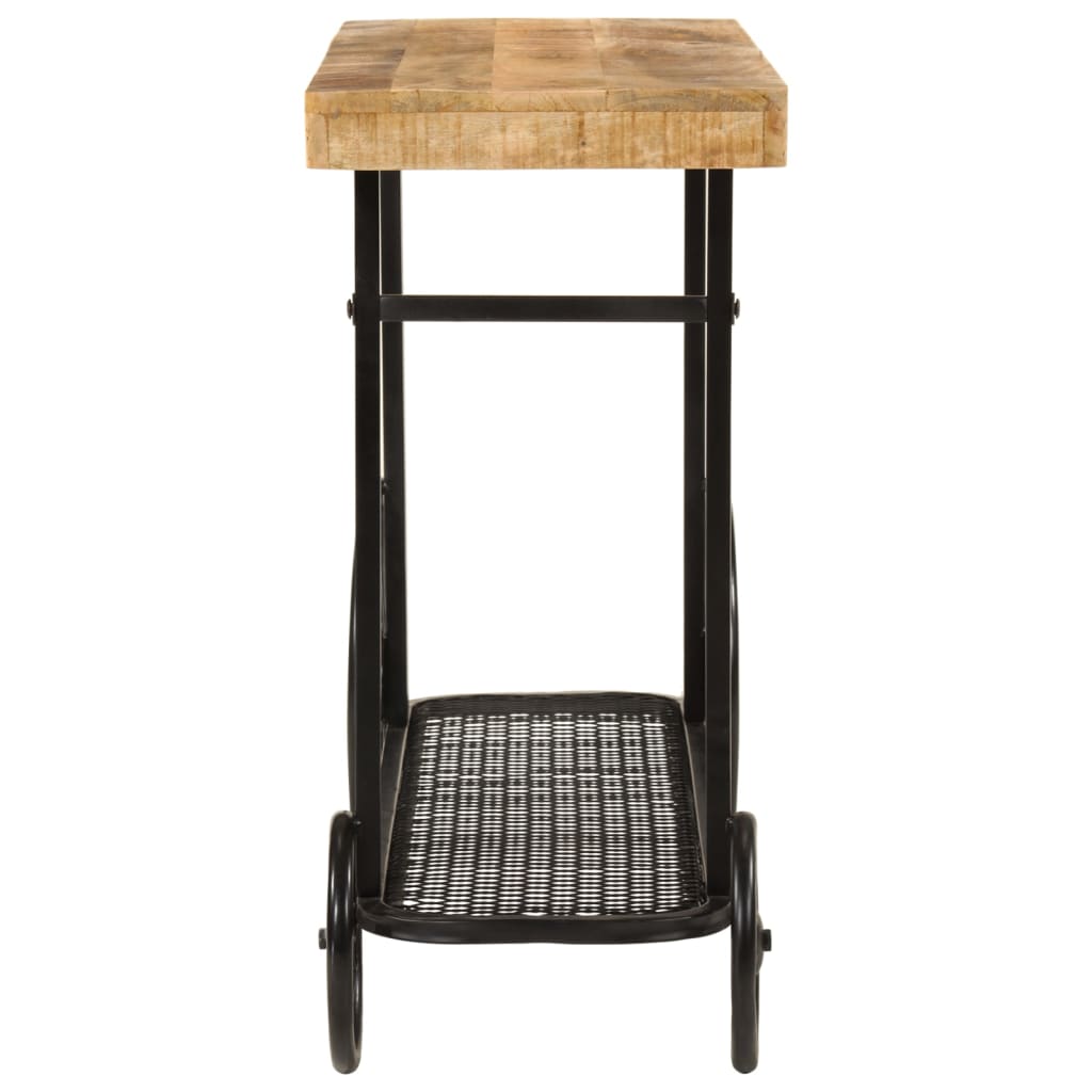 Wandtafel 112X36X76 Cm Massief Mangohout En Ijzer