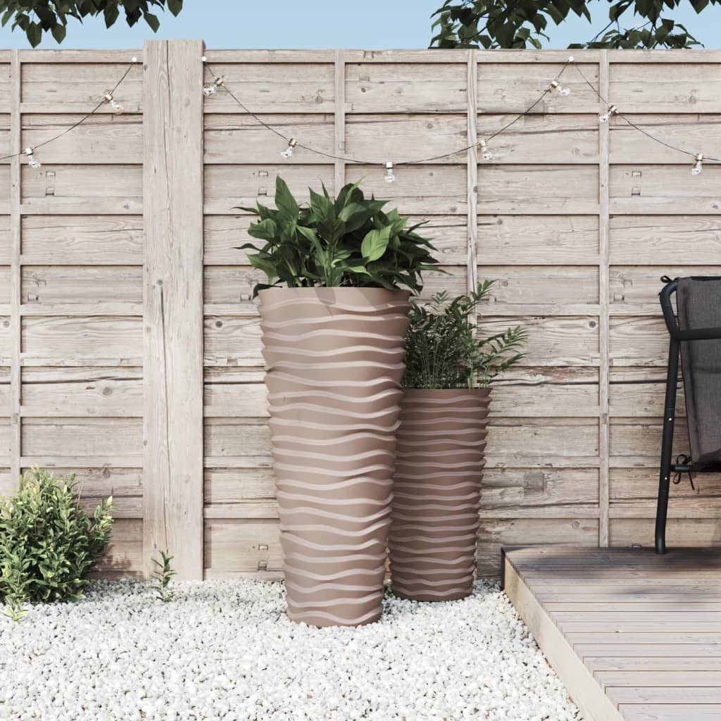 Plantenbak Met Uitneembare Bak Geribbeld 18/ Pp Kleur