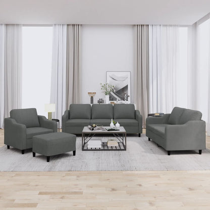 4-Delige Loungeset Met Kussens Stof