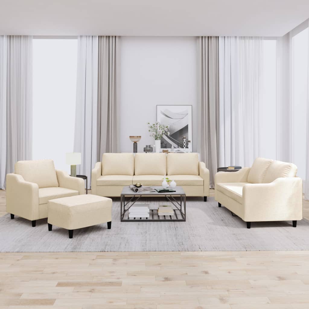4-Delige Loungeset Met Kussens Stof