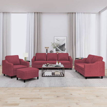 4-Delige Loungeset Met Kussens Stof