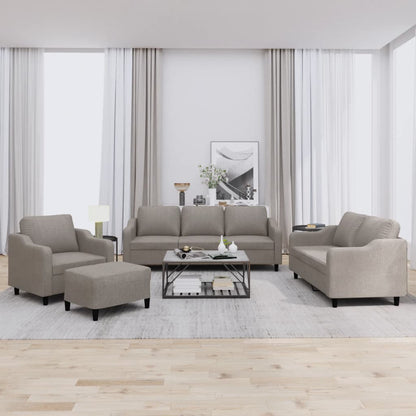 4-Delige Loungeset Met Kussens Stof