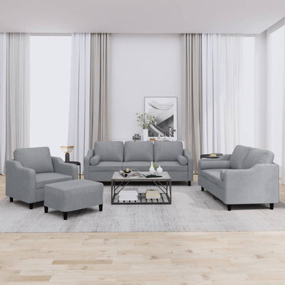 4-Delige Loungeset Met Kussens Stof