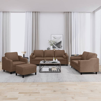 4-Delige Loungeset Met Kussens Stof