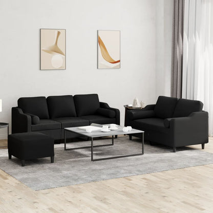 4-Delige Loungeset Met Kussens Stof