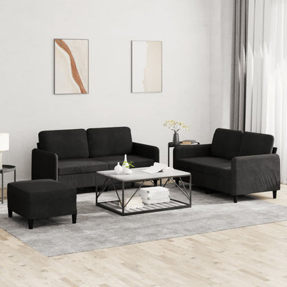 3-Delige Loungeset Met Kussens Fluweel