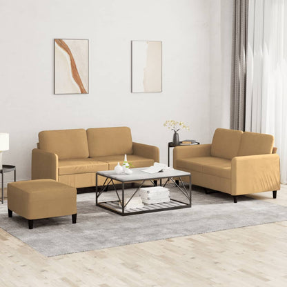 3-Delige Loungeset Met Kussens Fluweel