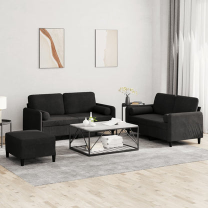 3-Delige Loungeset Met Kussens Fluweel